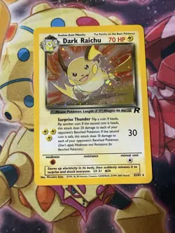 Pokemon Dark Raichu Holo TCG Card 83/82 Secret Rare, Excellent LP (Excellent) - Image 1