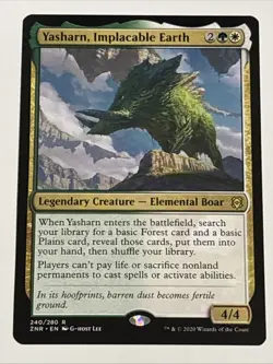 MTG Zendikar Rising Yasharn, Implacable Earth 240/280 NM Rare - Image 1