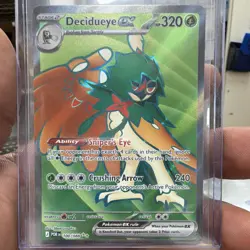 Decidueye EX Full Art 100/088 POR Holo Stage 2 Bird Pokemon TCG Card - Image 1