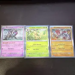 Nintendo Pokemon TCG SV1 Munkidori Leafeon Groudon Card Lot 3 Cards 2023 English - Image 1
