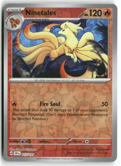 Ninetales 017/191 Uncommon Surging Sparks Pokemon Reverse Holo Near Mint - Image 1