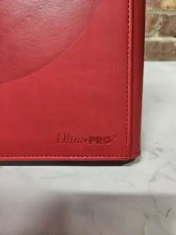 Pokemon Charizard Ultra Pro Embossed 9 Pocket Trading Card Zip Binder Red Used - Image 5