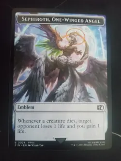 Emblem - Sephiroth, One-Winged Angel Robot Warrior Double-Sided Token Regular - Image 1