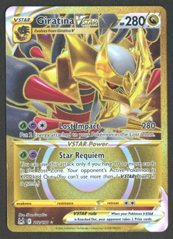 Pokemon TCG: Giratina VSTAR 212/196 Lost Origin Gold Secret Rare - Image 1