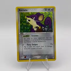 Rattata 71/109 Common Team Rocket Returns Pokemon Reverse Holo Stamp - Image 1