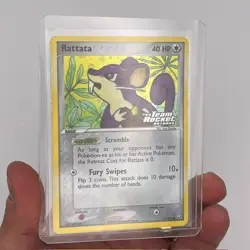 Rattata 71/109 Common Team Rocket Returns Pokemon Reverse Holo Stamp - Image 3