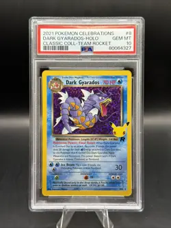 2021 Pokemon Celebrations Dark Gyarados Holo #8/82 PSA GEM MT 10 - Image 1
