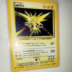 Wizards of the Coast Zapdos 16/102 Base Set Holo Rare 1999 English 90 HP - Image 3