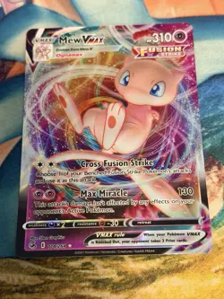 Mew Vmax 114/264 Fusion Strike NM Full Art Ultra Rare Pokemon Card - Image 1