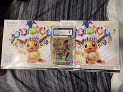 2 Pokemon Prismatic Evolutions Elite Trainer Box ETB Sealed w/ CGC 8 Anis Promo - Image 1