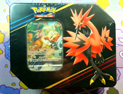 Pokemon - Crown Zenith Zapdos Tin 5 Packs - Sealed - SEE PICTURE & DESCRIPTION - Image 1