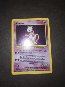 Pokemon TCG Mewtwo Base Set 10/102 Holo 1999-2000 Wizards Base Set Copyright... - Image 1