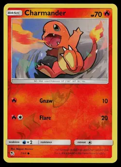 Pokemon Card Hidden Fates Charmander 7/68 Reverse Holo Common - Image 1