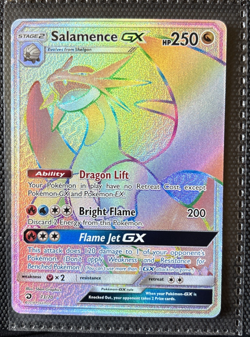 POKEMON TCG Salamence GX Dragon Majesty 73/70 Holo Rainbow - Image 1