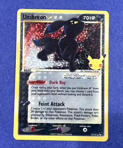2007 Pokemon Umbreon Holo Rare 17/17 POP Series 5 70 HP English Full Art - Image 3