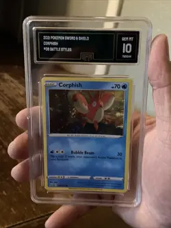 2021 Pokemon Card Battle Styles Corphish 38/163 Graded 10 Gem Mint GMA Grading - Image 1