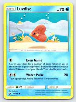 Luvdisc 44/168 Common Celestial Storm Pokemon Lightly Played - Image 1