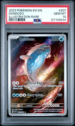 2023 POKEMON SVI EN-SCARLET & VIOLET ILLUSTRATION RARE #207 DONDOZO PSA 10 - Image 1