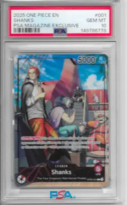2025 - One Piece EN SHANKS - #001 PSA MAGAZINE EXCLUSIVE - PSA 10 - Image 1