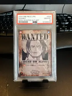 PSA 10 Shanks (Wanted SP Alt Art) OP09-004 JP One Piece B11 - Image 1