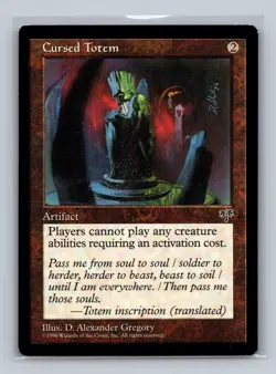 Played Cursed Totem Mirage Mtg Magic the Gathering MP/LP - Image 1