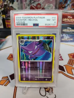 2009 Pokemon Platinum Arceus #42 Haunter Reverse Holo PSA 8 NM-MT - Image 1