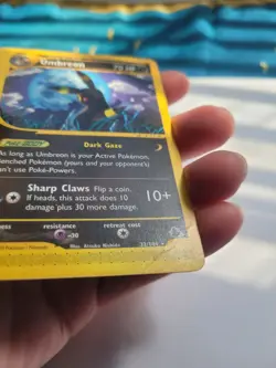 Pokemon TCG Umbreon 32/144 Skyridge Rare Non Holo Vintage Damaged - Image 3