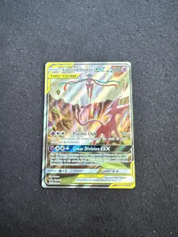FULL ART Espeon & Deoxys GX ULTRA RARE Tag Team SM240 Holo Foil Promo Pokemon LP - Image 1