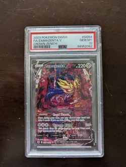 Pokemon Crown Zenith Galarian Gallery Zamazenta V PSA 10 GG54/GG70 - Image 1