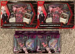 Pokemon TCG 2 Sealed Team Rockets MEWTWO Ex Box + 2 MEW VMAX League Battle Box - Image 1