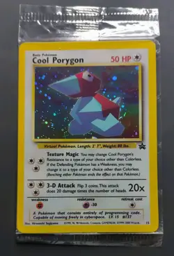SEALED Cool Porygon #15, Holo Black Star Promo, WOTC Vintage Pokemon TCG - Image 1