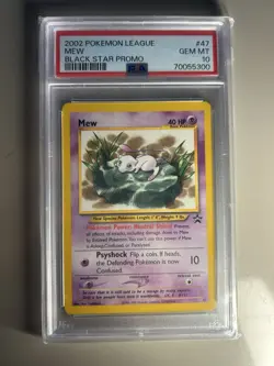 MINT PSA 10 Pokemon 2002 League Promo Black Star #47 Mew WOTC 2002 - Image 1