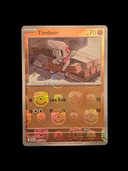Timburr 047/086 Master Ball Holo Pokemon SV Black Bolt English ! - Image 1