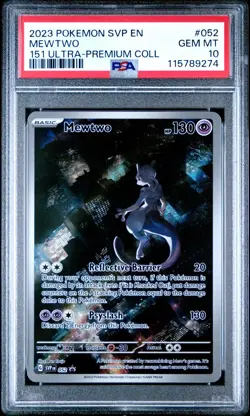 PSA 10 GEM MINT Mewtwo 151 UPC Full Art Promo SVP #52 2023 Pokemon - Image 1