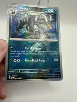 Pokemon TCG Houndoom MASTER BALL Prismatic Evolutions 063/131 Masterball Pattern - Image 2