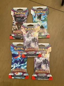 5 Paldea Evolved Single Sleeved Booster Packs : 🔥POKEMON🔥 - Image 1