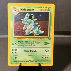 Pokemon TCG Nidoqueen 07/64 Base Set Unlimited Jungle Holo VTG WOTC - Image 1