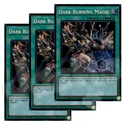 Yugioh - Dark Burning Magic x 3 - Limited Edition Secret Rare NM - Free Holo - Image 1