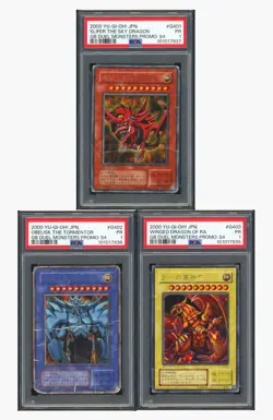 YuGiOh PSA1*3 Slifer & Obelisk & Ra Set 2000 GB Duel Monsters Promo: S4 Japanese - Image 1