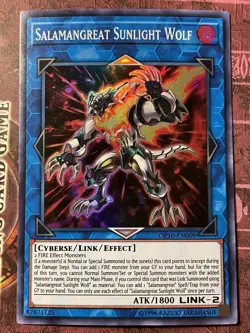 ( SALAMANGREAT SUNLIGHT WOLF ) - Super Rare - OP10-EN009 - NM - Yu-Gi-Oh OTS 10 - Image 1
