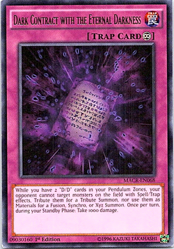 Dark Contract With The Eternal Darkness MACR-EN068 Yu-Gi-Oh! Card 1st Edition LP - Image 1