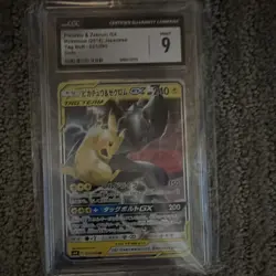 Pokemon Pikachu & Zekrom GX Tag Bolt 031/095 TAG TEAM Holo Japanese CGC 9 - Image 1