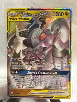 Arceus & Dialga & Palkia GX 156/236 Holo GX Rare Cosmic Eclipse Pokemon HP - Image 1