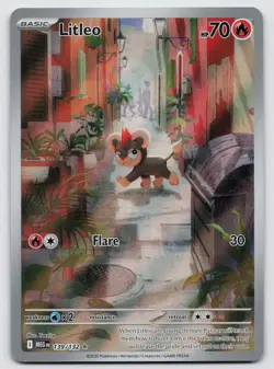 Litleo 139/132 Illustration Rare Mega Evolution Pokemon Near Mint - Image 1