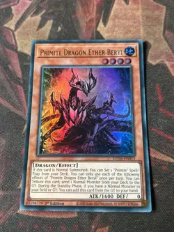 Yugioh Primite Dragon Ether Beryl SUDA-EN015 Ultra Rare 1st Edition - Image 1
