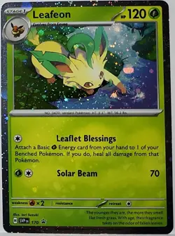Fart Swirl 🌀 Leafeon 170 Cosmos Holo Heavily Bleed Error Rare Pokemon TCG ✨ - Image 2