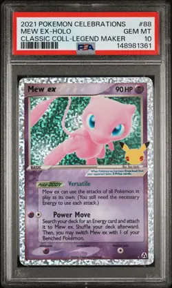 2021 POKEMON CELEBRATIONS CLASSIC COLLECTION #88 MEW EX-HOLO PSA 10 - Image 1