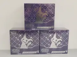 (3) Lot 2023 Pokemon Scarlet & Violet Paldean Fates Sealed ETB Elite Trainer Box - Image 1