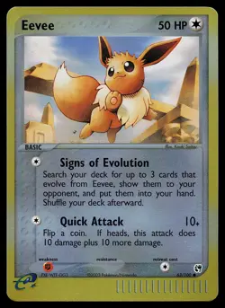 Pokemon Card - Eevee Sandstorm 63/100 Reverse Holo Common - Image 1