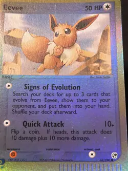 Pokemon Card - Eevee Sandstorm 63/100 Reverse Holo Common - Image 3